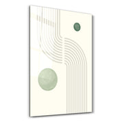Curved Lines & Minimal Orbs - Glass Wall Art
