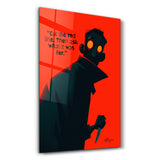 Cut the Red Line - Glass Wall Art