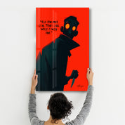 Cut the Red Line - Glass Wall Art