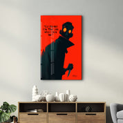 Cut the Red Line - Glass Wall Art