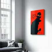 Cut the Red Line - Glass Wall Art