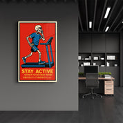 Dead Serious Cardio - Glass Wall Art