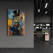 Don’t Trust Banks 2 - Crypto Attitude Glass Wall Art