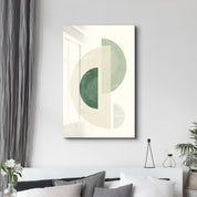 Geometric Flow Minimal Design - Glass Wall Art