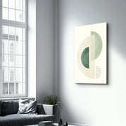Geometric Flow Minimal Design - Glass Wall Art