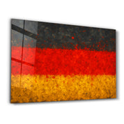 German Flag Splash - Glass Wall Art