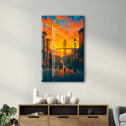 Golden Bay – Glass Wall Art by HMZ