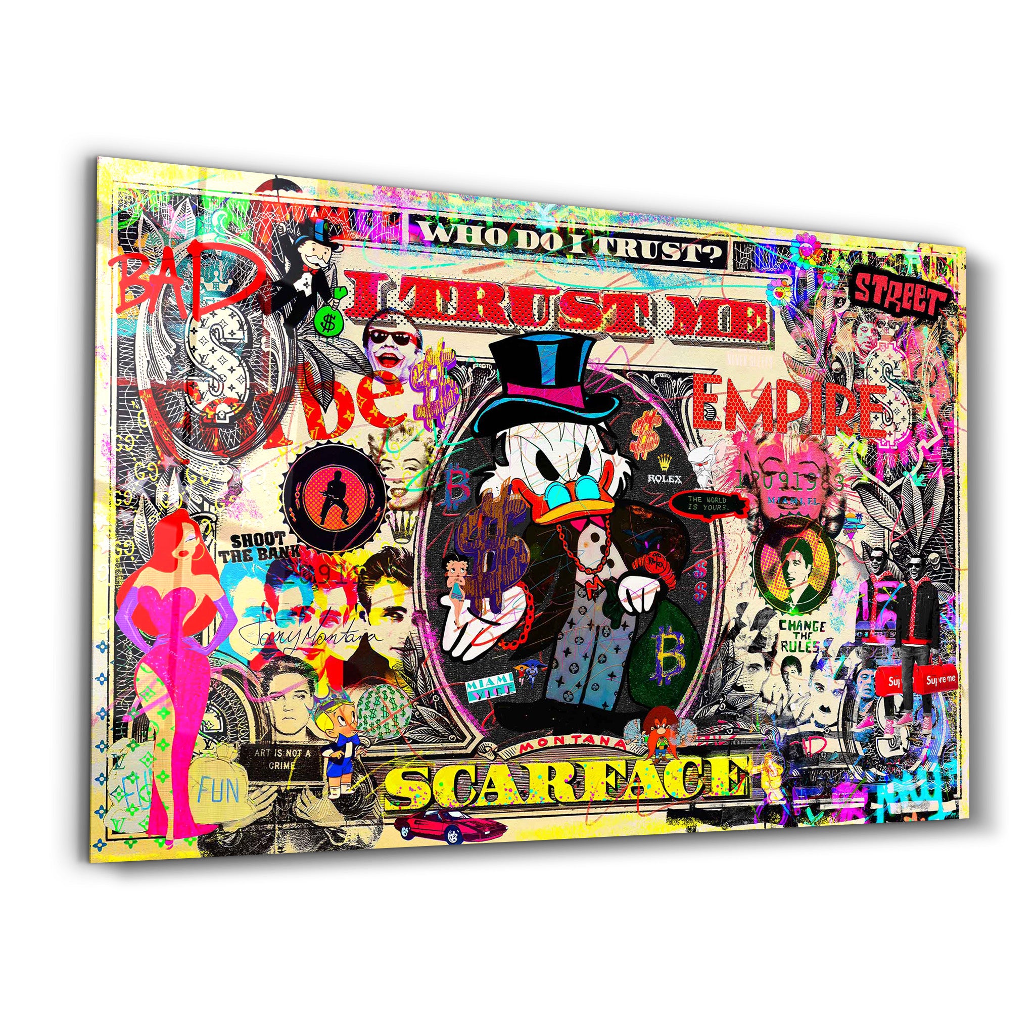 I Trust Me by Mr. Pablo Costa – Glass Wall Art