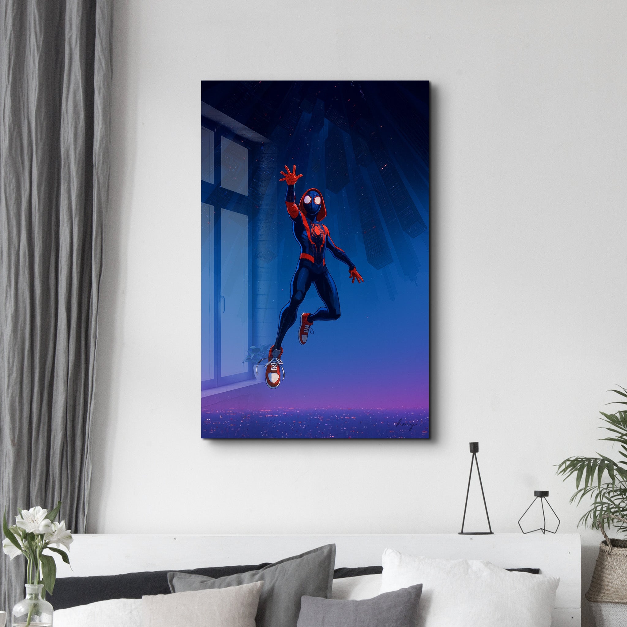 Into the Webverse – Glass Wall Art by HMZ