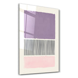 Lavender & Blush Abstract Blocks - Glass Wall Art