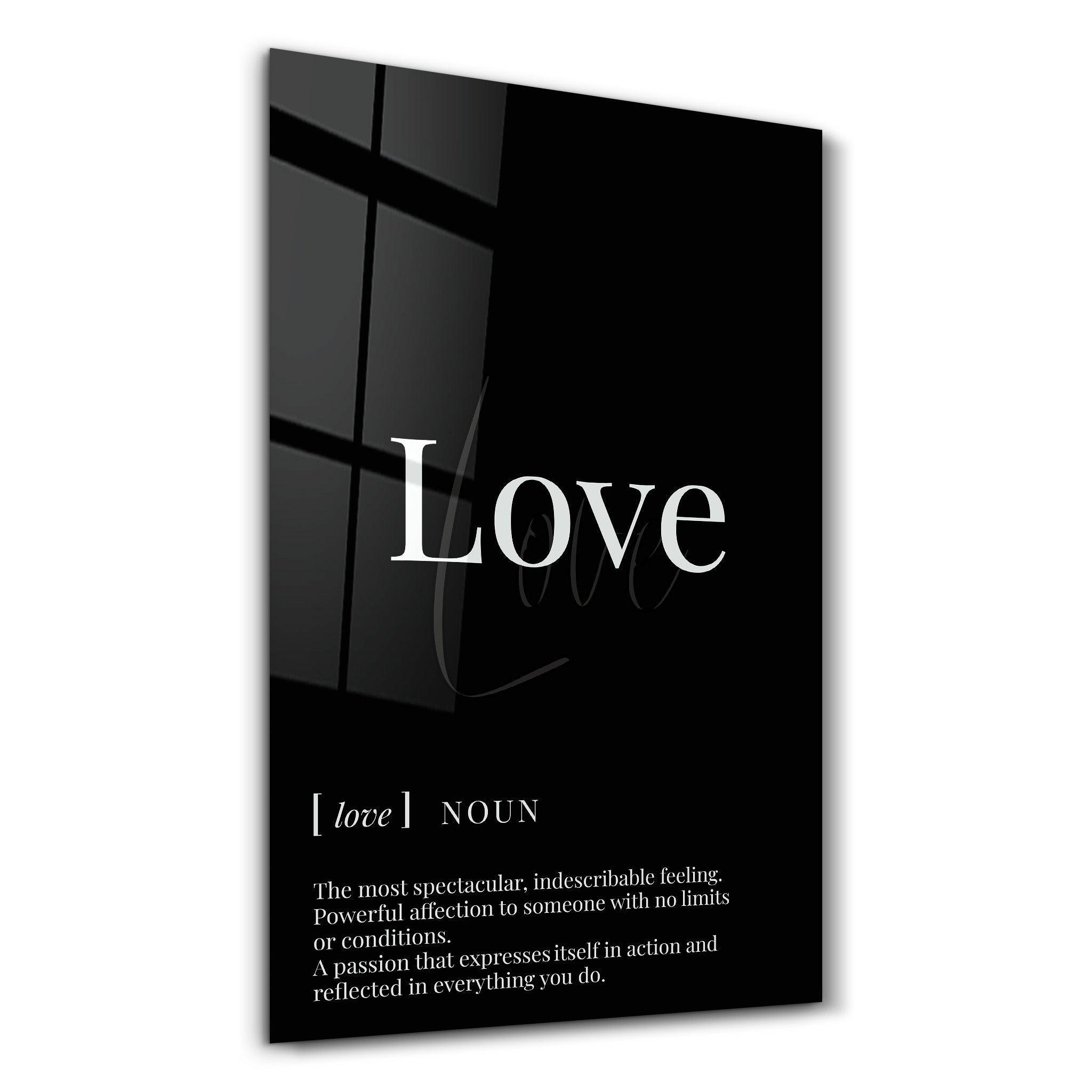 Love | Designers Collection Glass Wall Art - Artdesigna