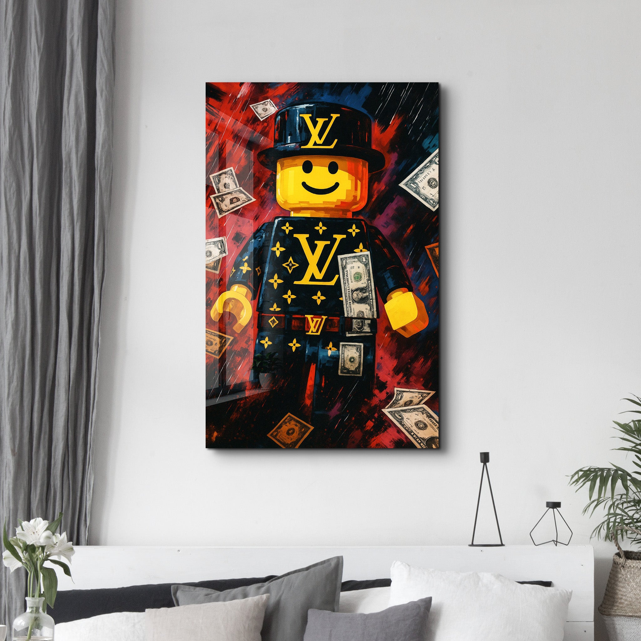 LV Block Boss - Designer Glass Wall Art