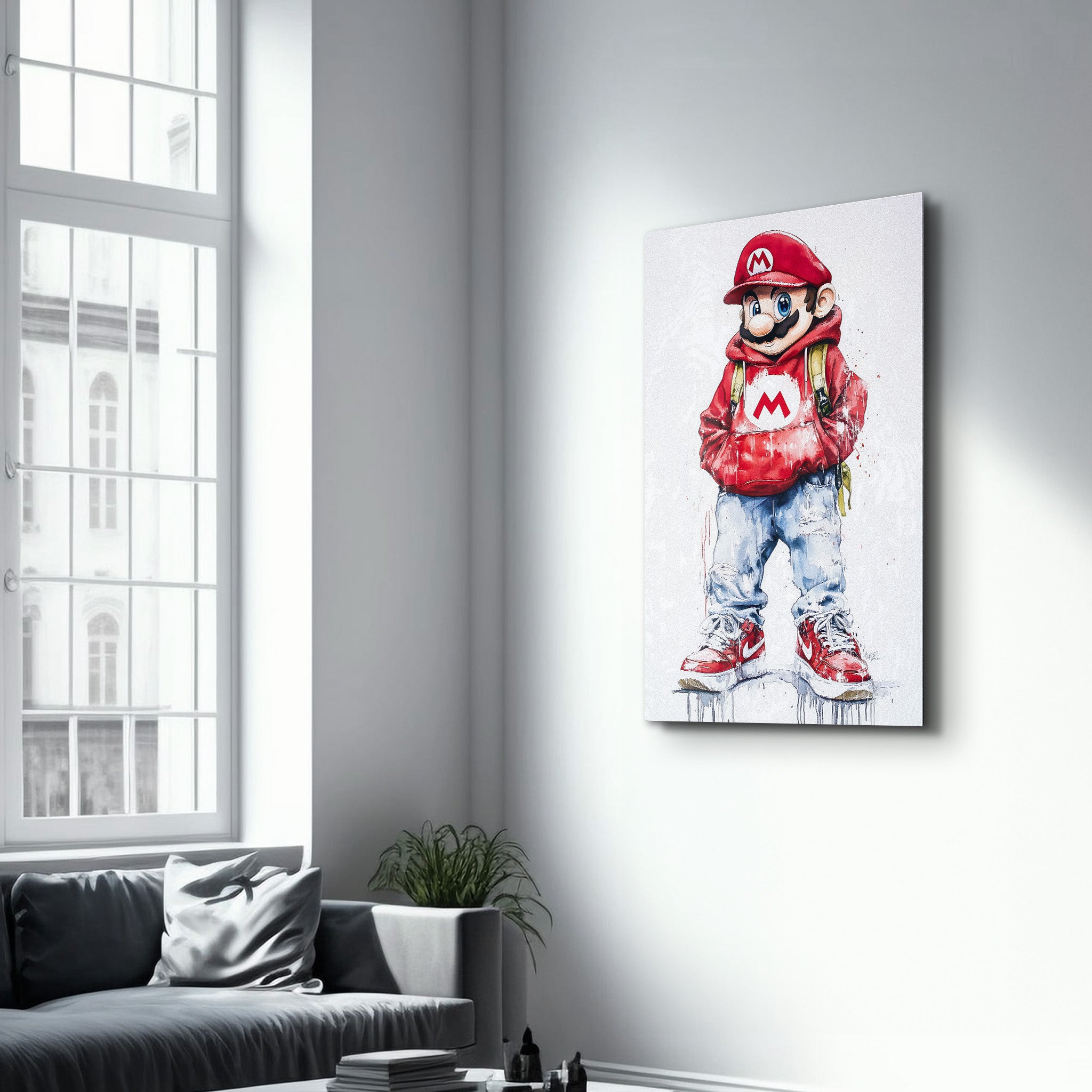 Mario Swagger - Glass Wall Art