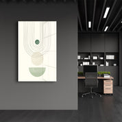 Orb Alignment with Linear Arch - Glass Wall Art