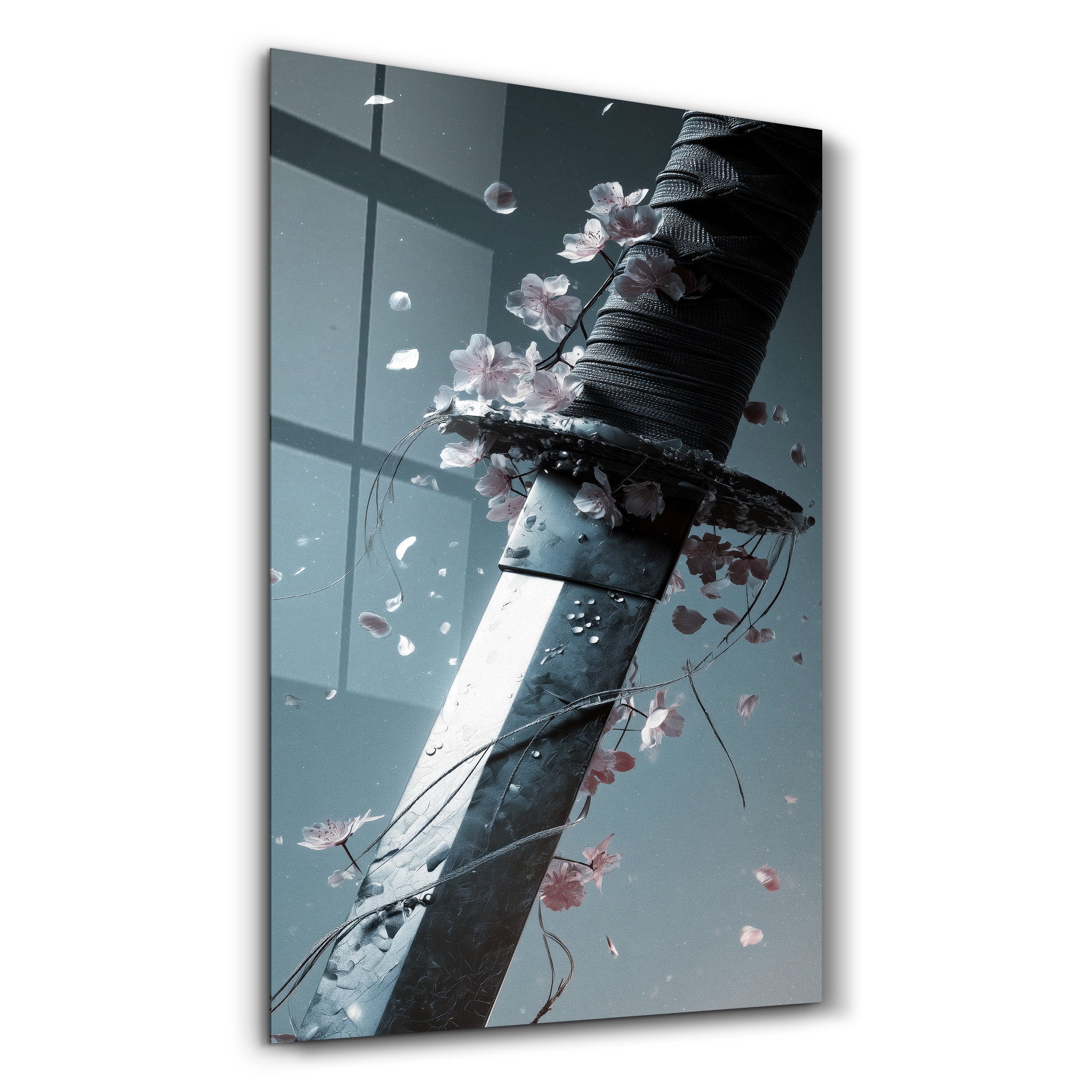 Petals & Steel - Glass Wall Art