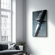 Petals & Steel - Glass Wall Art