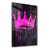 Pink Crown | Glass Wall Art
