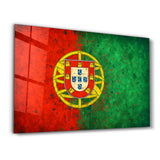 Portugal Flag Splash | Glass Wall Art