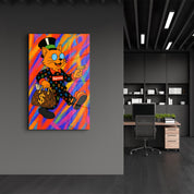 Rich Cat Energy - Hype Luxe Glass Wall Art