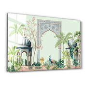 Royal Serenity – Peacock Garden Glass Wall Art