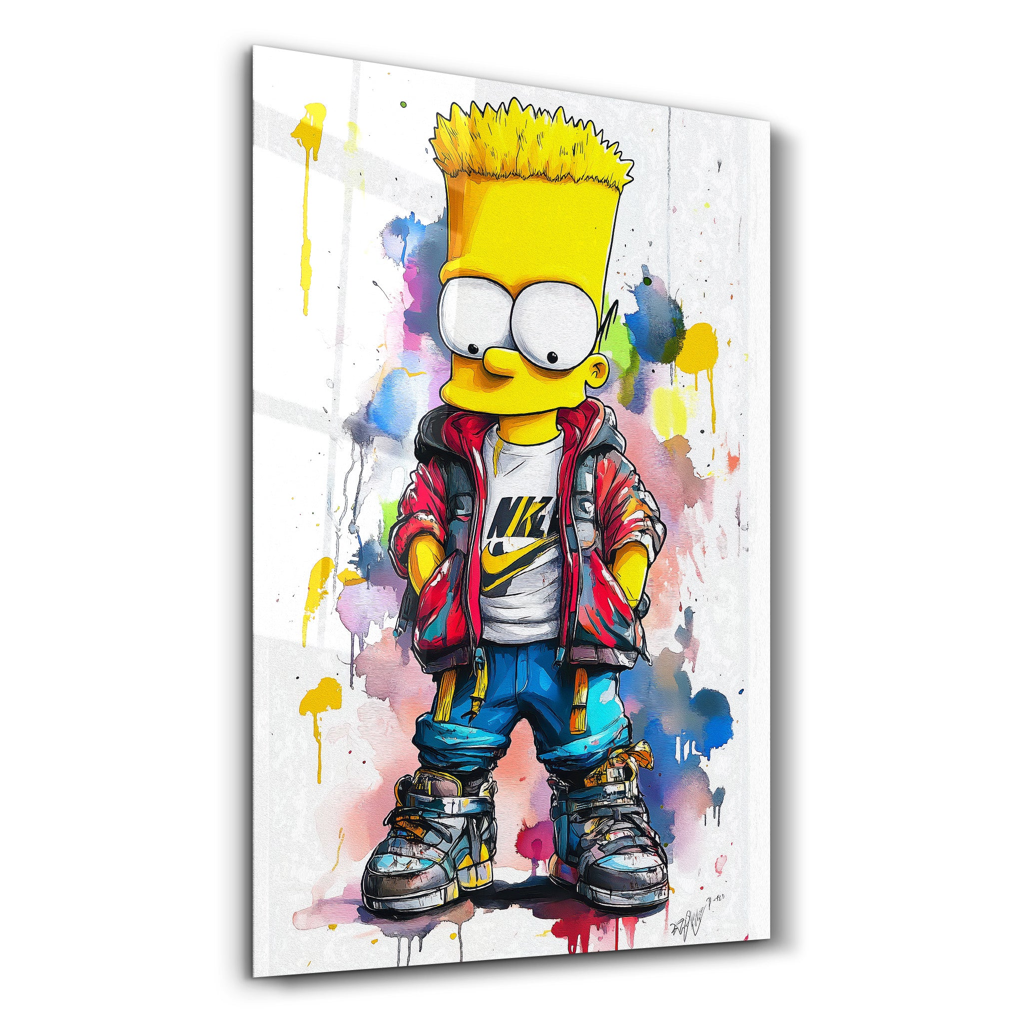 Skater Bart Vibes - Glass Wall Art