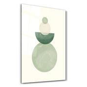 Stacked Simplicity with Circles - Glass Wall Art