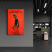 Stay Positive (But Make It Gothic) - Glass Wall Art