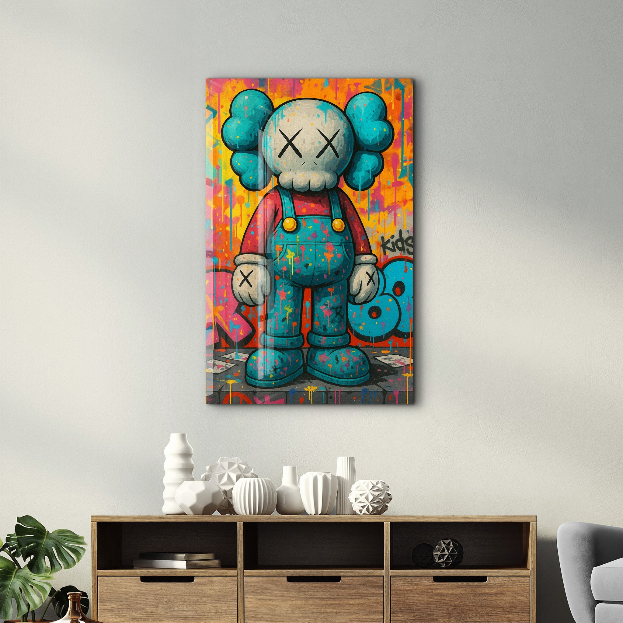 Street Energy - Pop Graffiti Glass Wall Art
