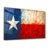 Texas Flag Splash | Glass Wall Art