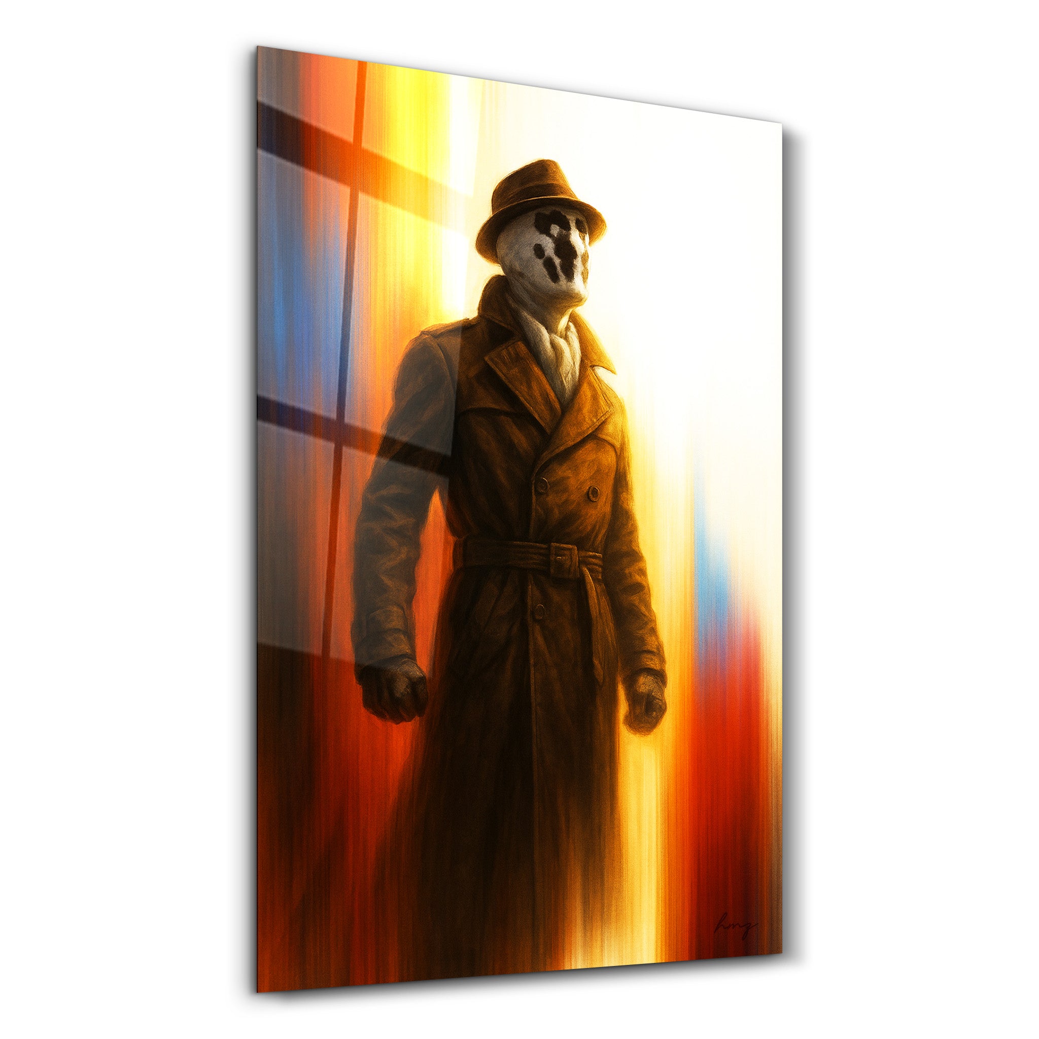 The Inkblot Vigilante – Glass Wall Art by HMZ