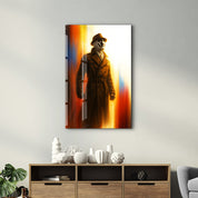 The Inkblot Vigilante – Glass Wall Art by HMZ