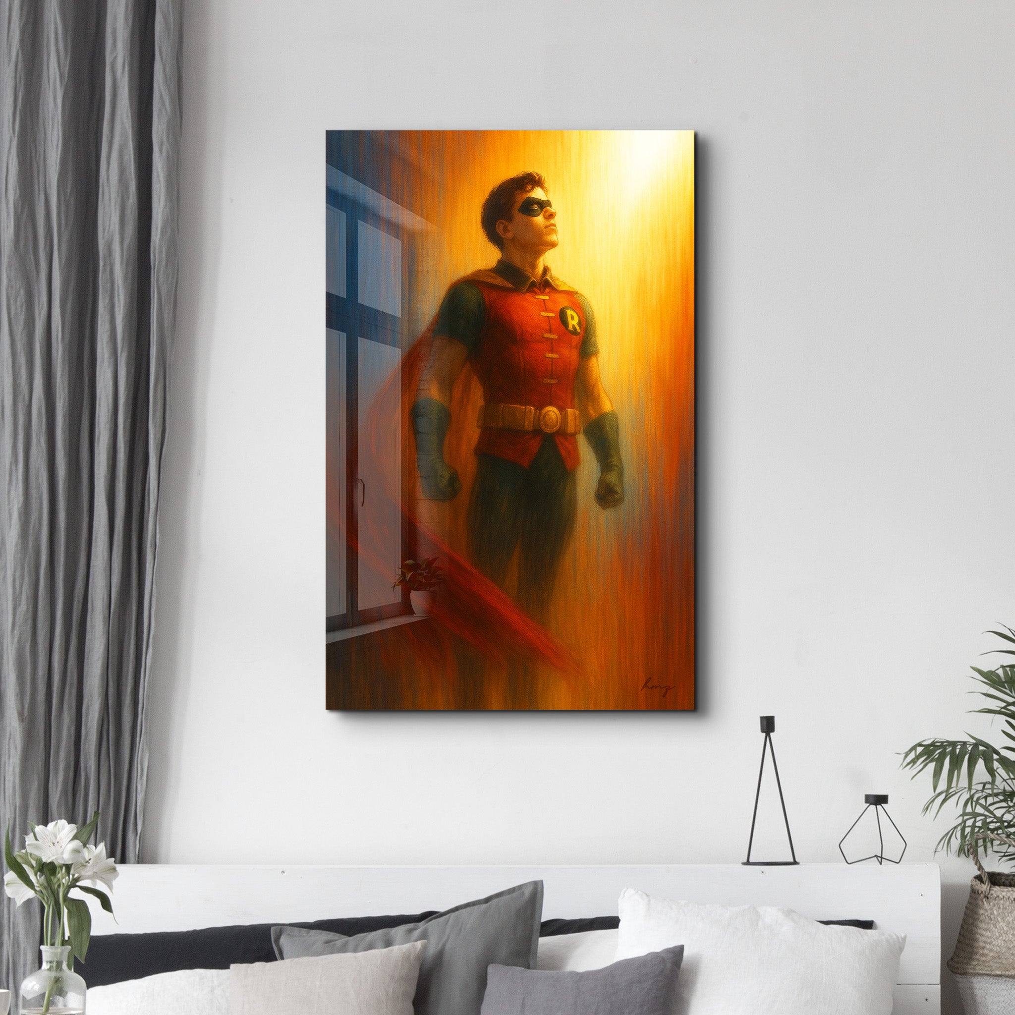 The Loyal Shadow – Glass Wall Art by HMZ