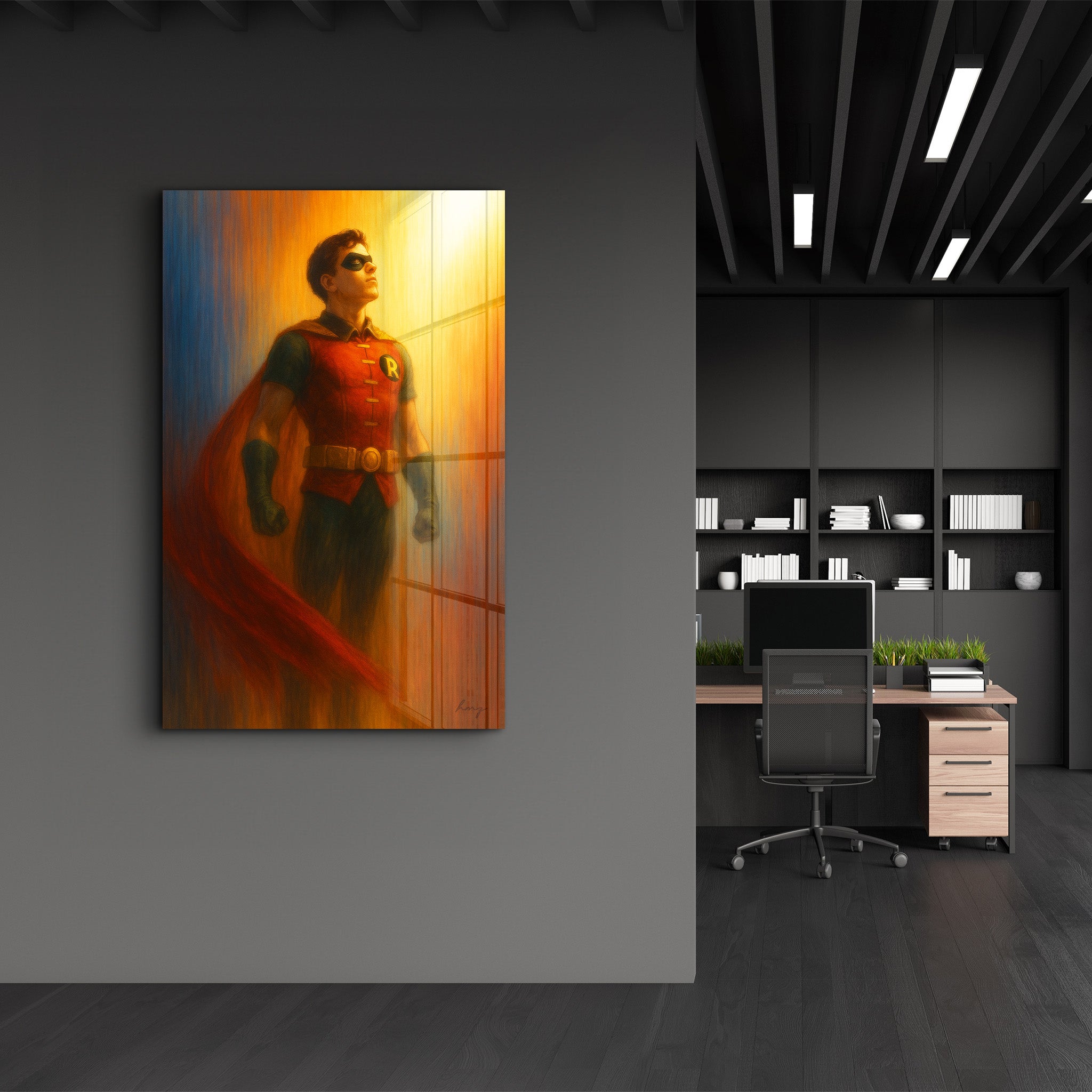 The Loyal Shadow – Glass Wall Art by HMZ