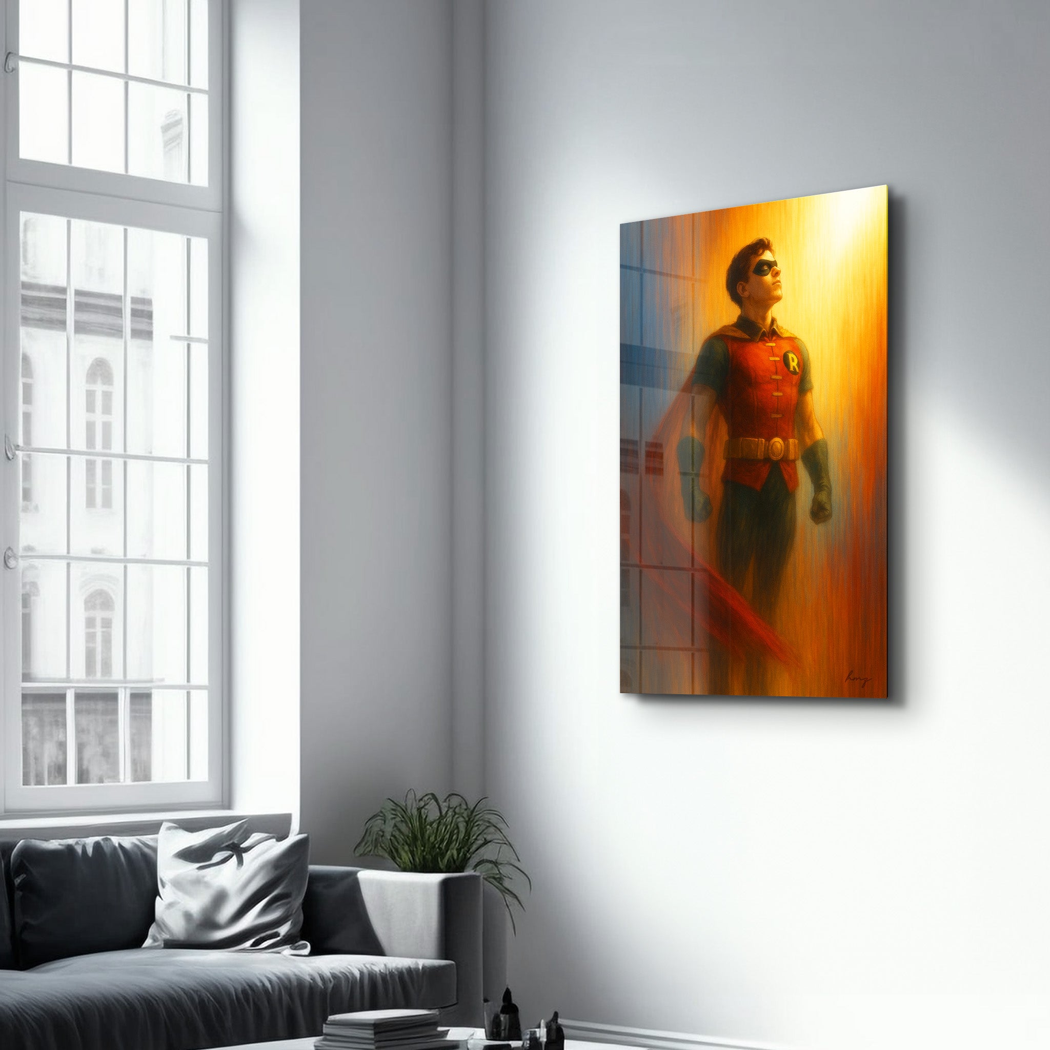 The Loyal Shadow – Glass Wall Art by HMZ