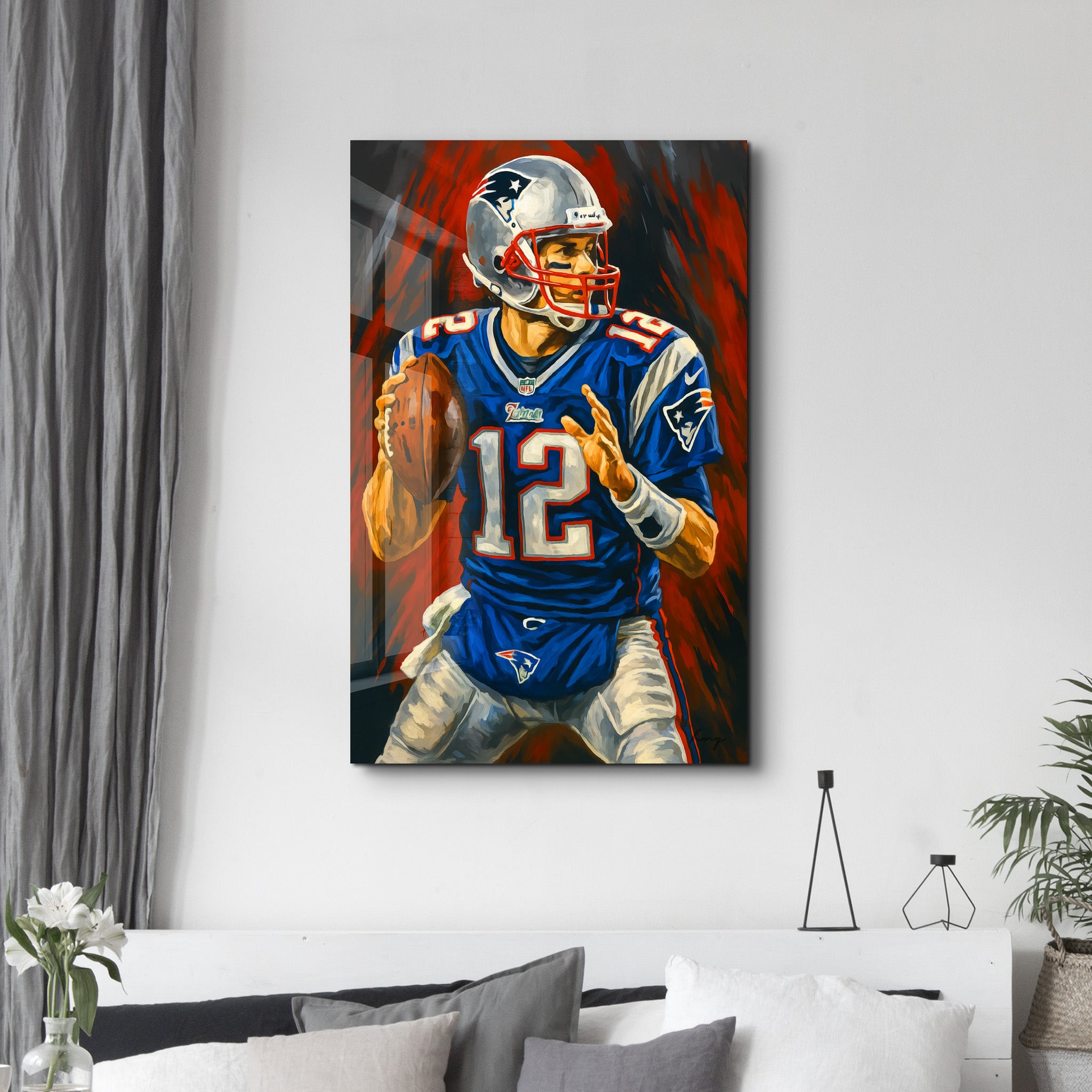 The Quarterback – Glass Wall Art by HMZ