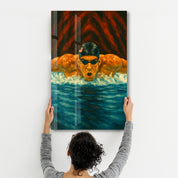 The Record Breaker – Glass Wall Art by HMZ