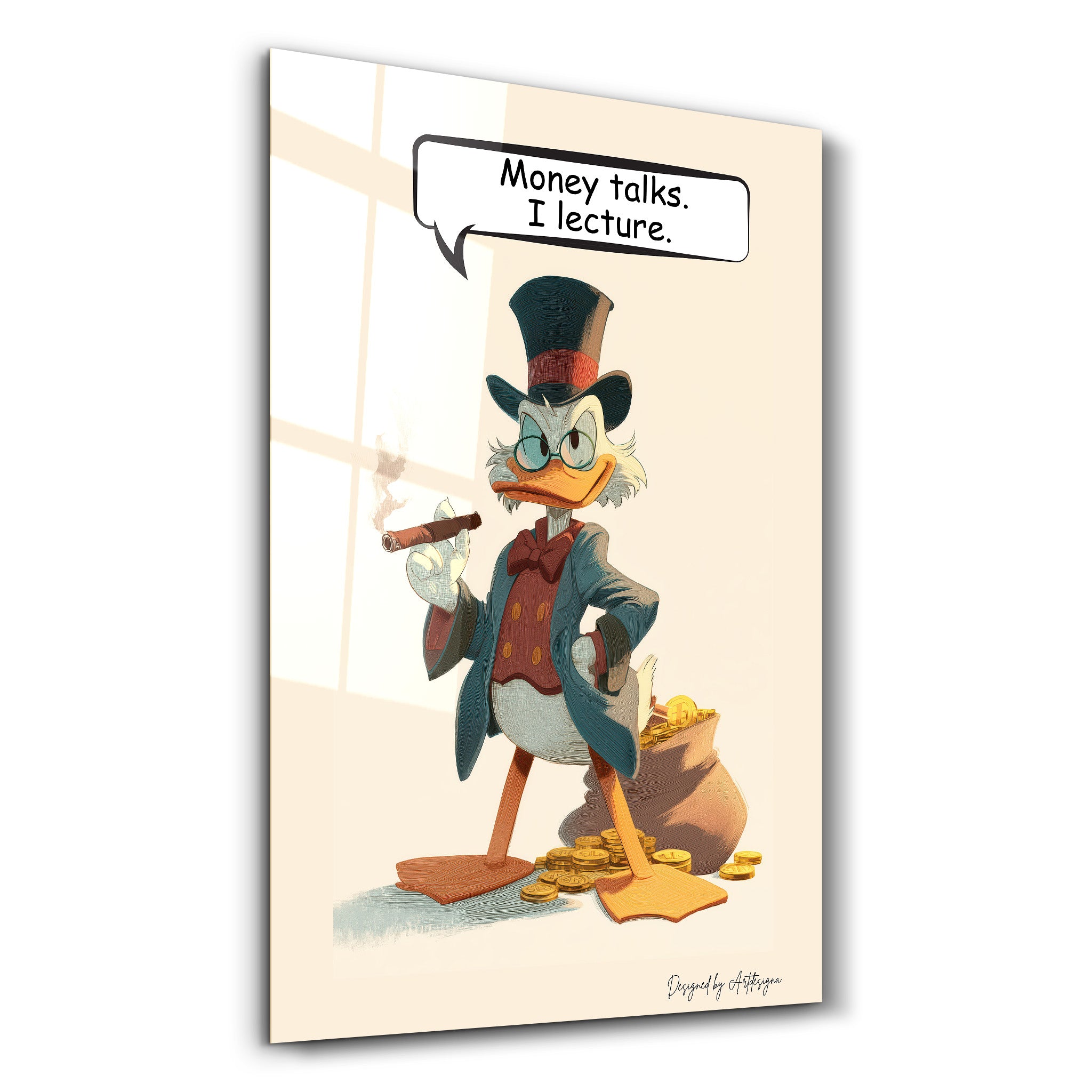 The Wealth Whisperer - Glass Wall Art