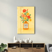 There Are Always Flowers - Matisse Quote Glass Wall Art