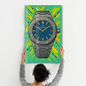 Tick Boom - Audemars Piguet Comic Splash Glass Wall Art