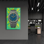 Tick Boom - Audemars Piguet Comic Splash Glass Wall Art