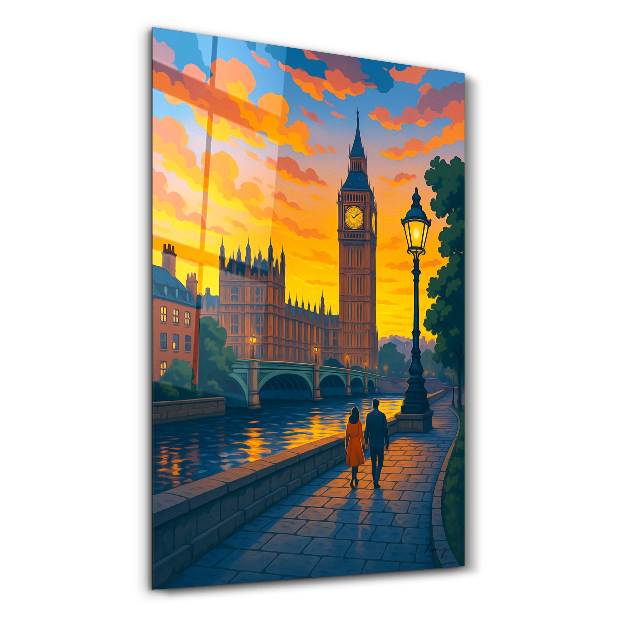 Twilight in London – Glass Wall Art by HMZ