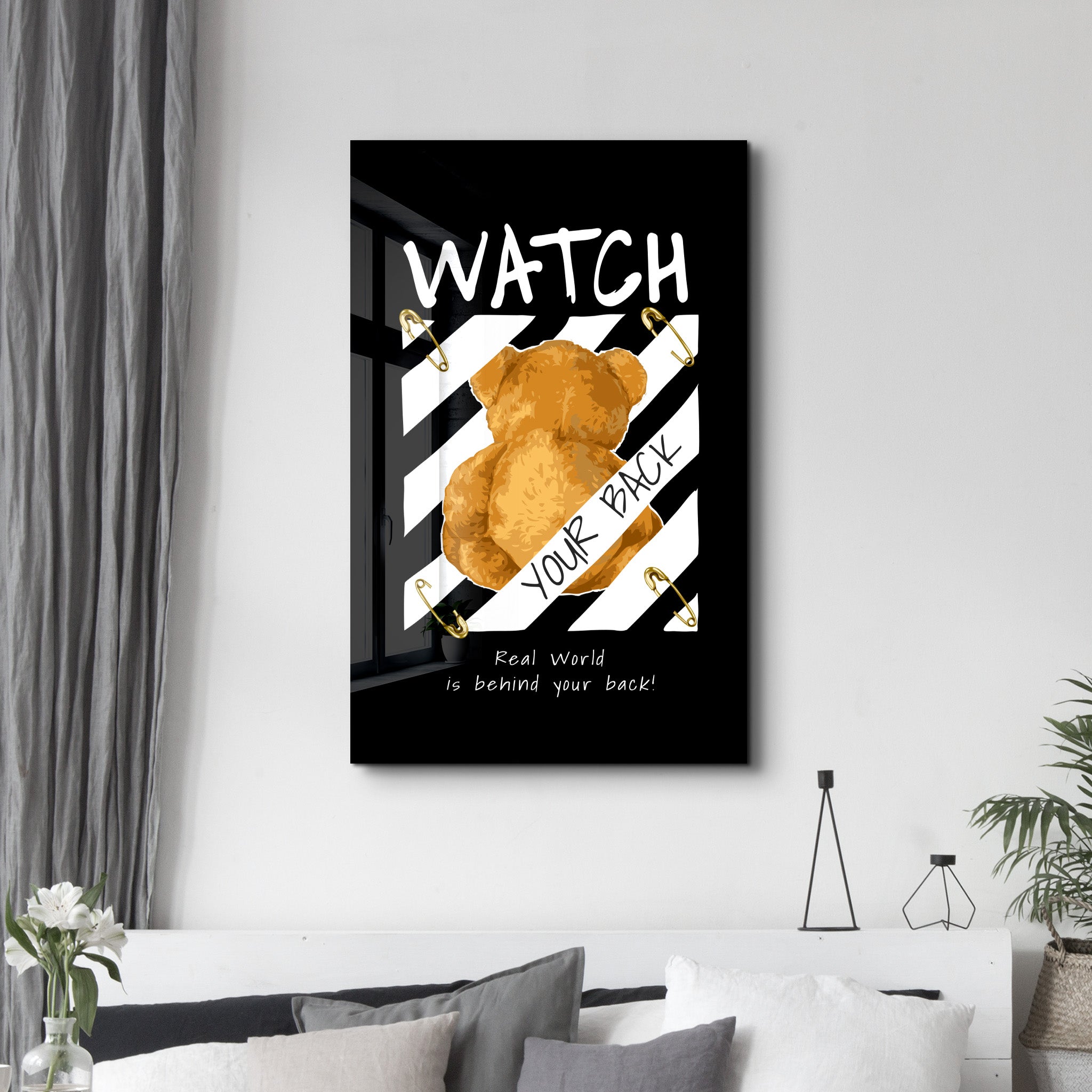 Watch Your Back - Glass Wall Art