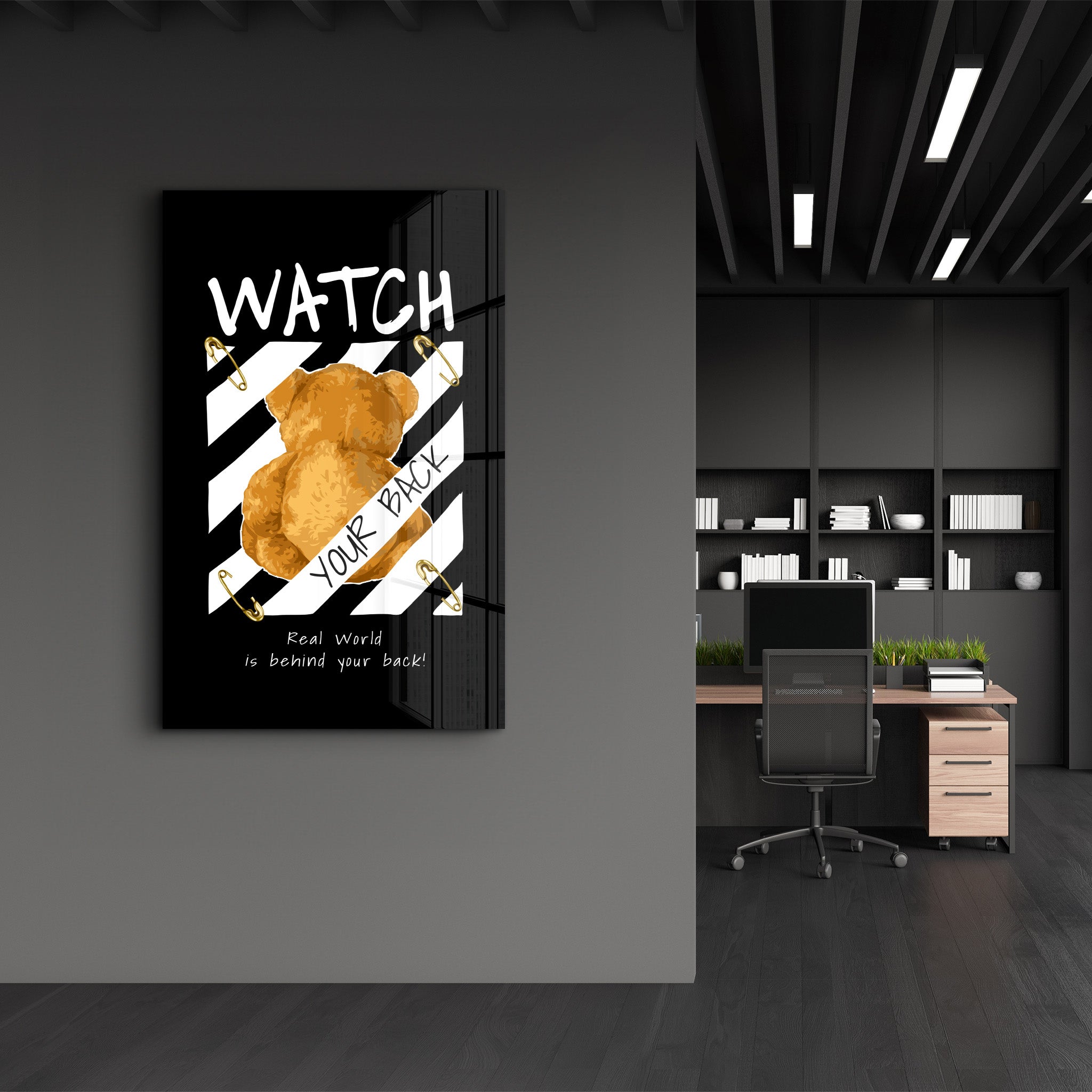 Watch Your Back - Glass Wall Art