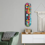 Face Abstract | Glass Wall Art - Artdesigna