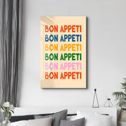 BON APPETI | Glass Wall Art