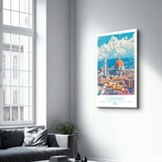 Florence Italy-Travel Posters | Glass Wall Art - Artdesigna