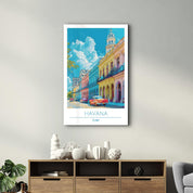 Havana Cuba 2-Travel Posters | Glass Wall Art - Artdesigna