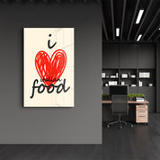 I love Italian Food | Glass Wall Art