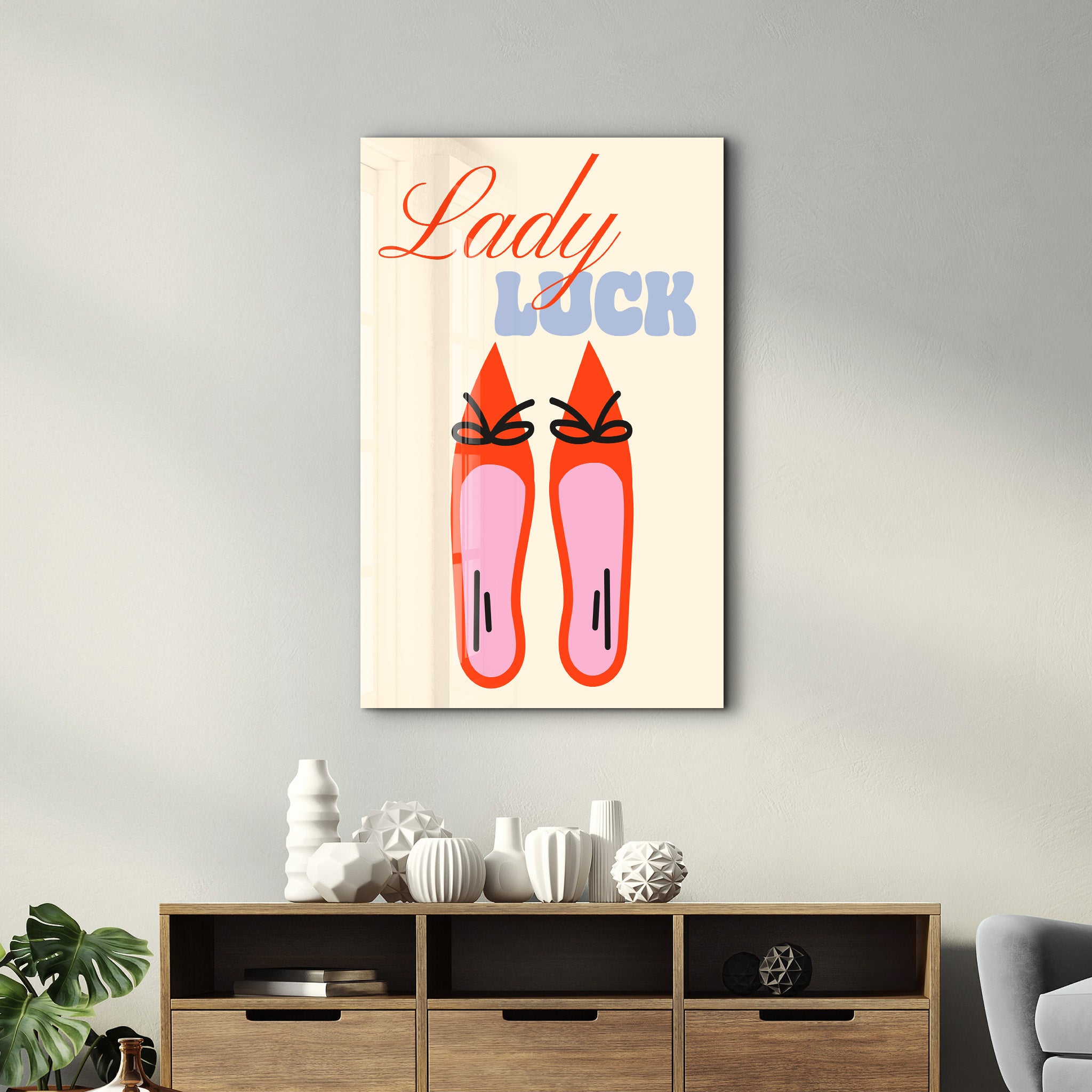Lady Luck | Glass Wall Art