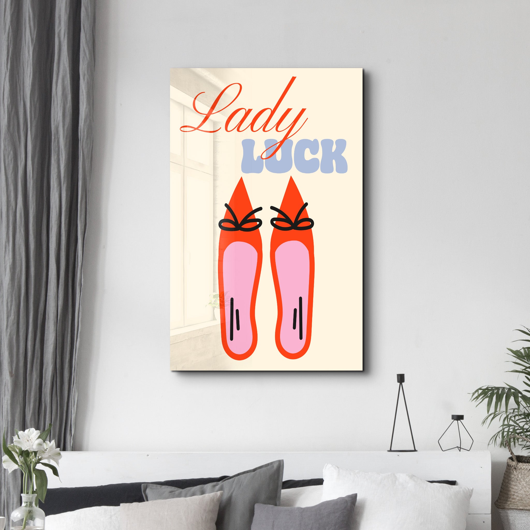 Lady Luck | Glass Wall Art